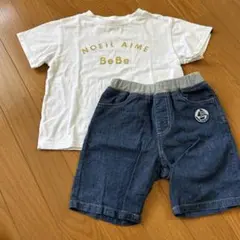 NoeilaimeBeBe Tシャツ　デニム半ズボン　100-110 男の子のサムネイル