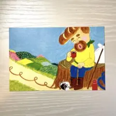 パンどろぼう　ポストカード　おにぎりぼうやのたびだち