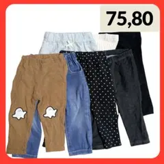 7点　 レギンス 75 80 赤ちゃん　まとめ売り　ボトムス　保育園着　女の子