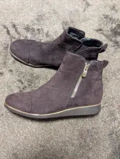 新品　ホーキンス ブリリアント スエード調 ジップ ショートブーツ ブラウン