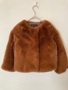 美品✨Granny bracket ファーコート 110 ブラウン ノーカラー
