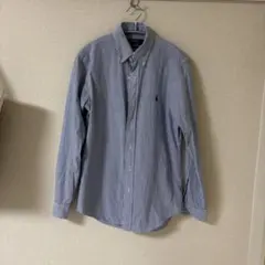 ラルフ・ローレン ボタンダウンシャツ 青白ストライプ