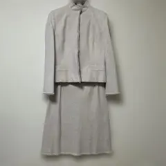 NATURAL BEAUTY ツイード ノーカラースーツ　サイズ15