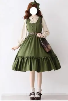 ロリータドレス ワンピース　ブラウスセット　クラロリ　ジャンパースカート