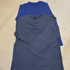 青 グレー Lサイズ 七分袖カットソー