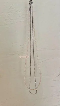 二連ネックレス 、シルバー