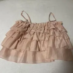 フリル キャミソール ピンク L