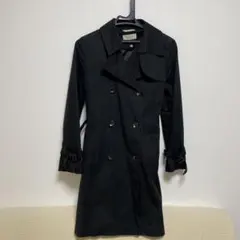 トレンチコート　黒色　LES MUES  スプリングコート