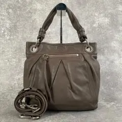y2k coach 2way shoulder bag leather