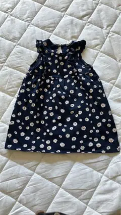 【H&M】花柄ネイビーワンピース ノースリーブ