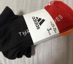 アディダス　adidas スニーカーソックス　3足セット　バイカラー
