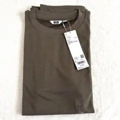 新品 廃番 エアリズムコットンオーバーサイズ T 5分袖 55グリーン Ｌサイズ