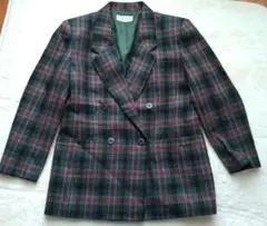 VINVERT ウール100 ダブルコート チェック柄 レディースコート 日本製のサムネイル