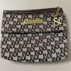 Pinky&Dianne ポーチ（ティッシュ・小物入れ）モノグラム柄 ブラウン