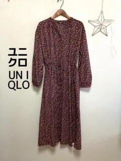 ユニクロワンピース小花柄Mサイズ美品