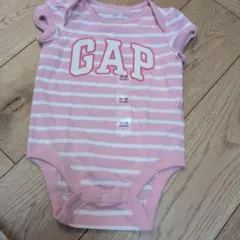 GAP ピンクストライプロンパース 12-18ヶ月