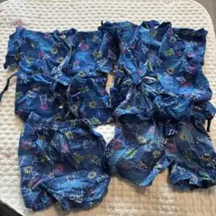 甲虫柄　甚平　セット 90、95 サイズ