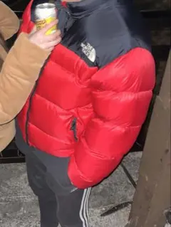 THE NORTH FACE ヌプシ ダウンジャケット レッド ブラック