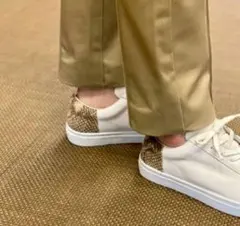 ★新品★Scrap Book パイソン柄コンビスニーカー　ホワイト 24 cm