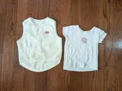 アンパンマン刺繍ベビーベスト（ホワイト）