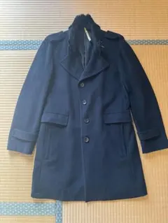 MALE&Co. タカキュー ウールカシミヤコート ラビットファー襟 M 黒のサムネイル