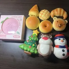 スクイーズ 10点セット パン クリスマス ももケーキ まとめ売り