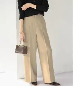 Plage ウォッシャブルセンタープレスパンツ ベージュ 38サイズ　美品