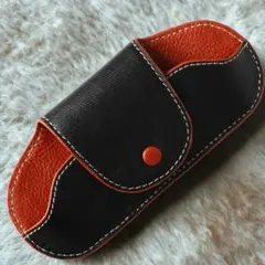 本革 メガネケース メンズ レディース コンパクト 高級感　グラスケース