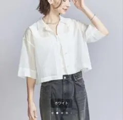 BEAUTY＆YOUTH　ポリエステルコットン シアーストライプ シャツのサムネイル