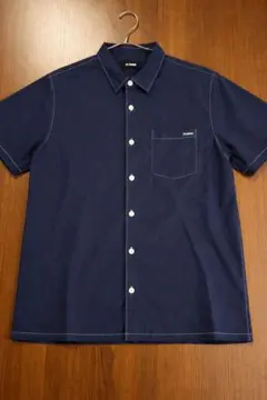 XLARGE 半袖シャツ ネイビー 刺繍ロゴ 人気カラー