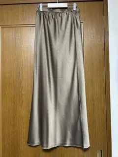 lepsim サテンスカート　ブラウン