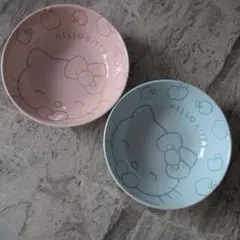 Hello Kittyスープボウルセット2枚組サンリオSANRIOキティちゃん皿のサムネイル