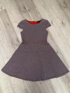 FEVER LONDON city サイズS 幾何学模様 半袖ワンピース