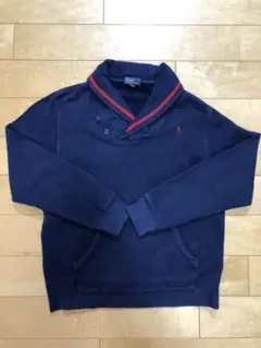 ポロ・ラルフローレン160cmネイビー裏起毛トレーナーRALPH LAUREN
