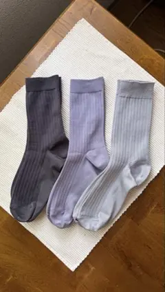 【UNIQLO】リブ編みソックス 3足セット