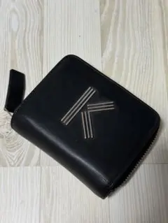 KENZO 2つ折り財布　レザー　ブラック　Kロゴ　コンパクトのサムネイル