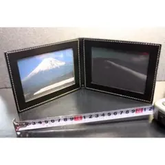 【未使用】 写真立て　フォトフレーム　合成皮革　ブラック