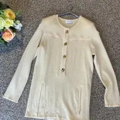 訳あり YVES SAINT LAURENT ニット カーディガン 金ボタンのサムネイル
