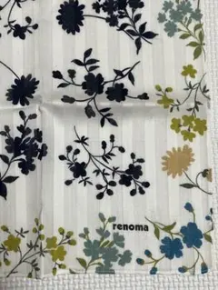renoma ハンカチ 花柄 ストライプ ホワイトのサムネイル