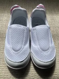 IFME メッシュスリッポンシューズ 16.5 ホワイト/ピンク　イフミー