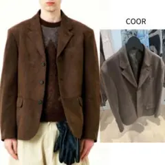 coor フェイク スエード スリー ボタン ブレザー ジャケットのサムネイル