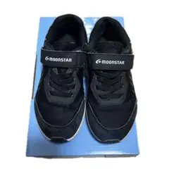 ムーンスター19cm スニーカーブラック黒女の子男の子激安靴キッズ子供くつこども