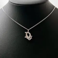 ＊ ディオール dior CD ロゴ ネックレス ペンダント シルバー Y983のサムネイル