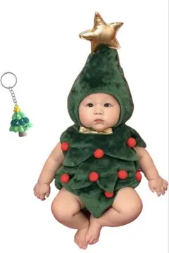 クリスマス コスプレ 80サイズ クリスマスツリー ロンパース 0-12ヶ月