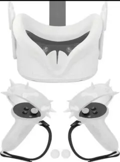 ZBRGX Quest 2用コントローラーカバー シリコン ホワイト VR