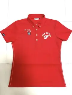 FILA GOLF フィラ ゴルフ 半袖 シャツ L 赤 レディース ゴルフ