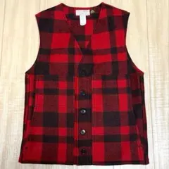 極美品】希少色 フィルソン マッキーノウールベスト 38 緑黒チェック