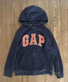 y2k GAP フルジップパーカー フード ビッグロゴ 平成ギャル 紺