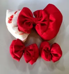 七五三 髪飾り 成人式 髪飾り 赤系 白系 髪飾り 着物 リメイク 髪飾り