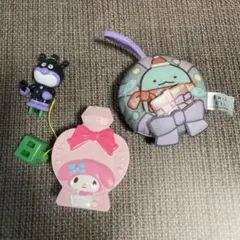 マイメロディ すみっコぐらし とかげバイキンマン　消しゴムお守り必勝の4点セット